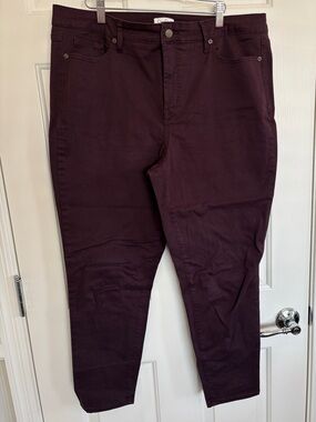 Jessica Simpson Dark Purple High Rise Skinny Ankle Jeans